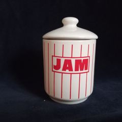 pottery jam pot
