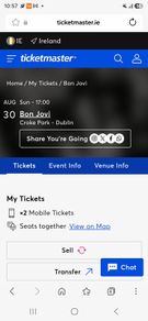 Concert tickets