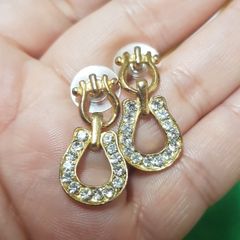 Vintage Horseshoe Diamond Earrings