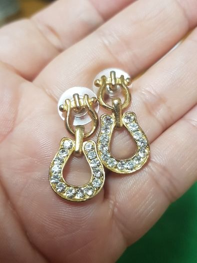 Vintage Horseshoe Diamond Earrings