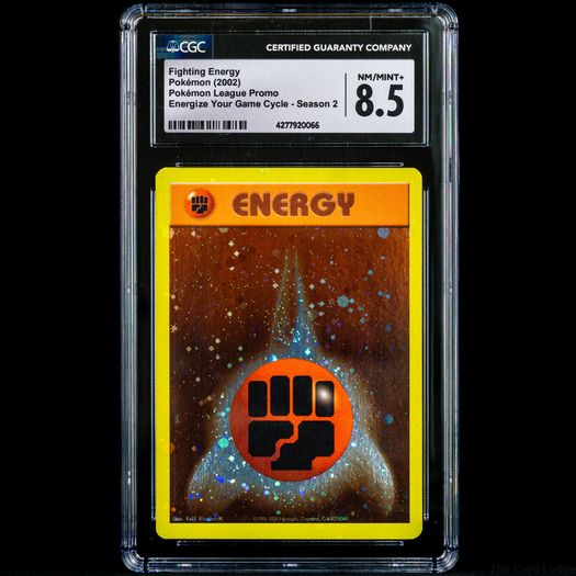 Fighting Energy CGC 8.5 NM-Mint+ Graded Energize Your Game Cycle Holo Rare Graded Pokemon Card League Promo Season 2 2002 Vintage