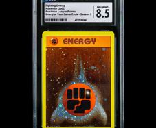 Fighting Energy CGC 8.5 NM-Mint+ Graded Energize Your Game Cycle Holo Rare Graded Pokemon Card League Promo Season 2 2002 Vintage