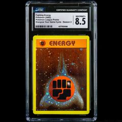 Fighting Energy CGC 8.5 NM-Mint+ Graded Energize Your Game Cycle Holo Rare Graded Pokemon Card League Promo Season 2 2002 Vintage