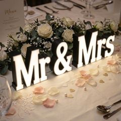 Wedding decor light up personalised letters