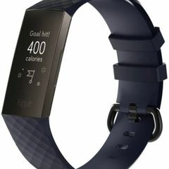 LARGE Navy Silicone Strap Buckle For Fitbit Charge 3 4 Replacement Band