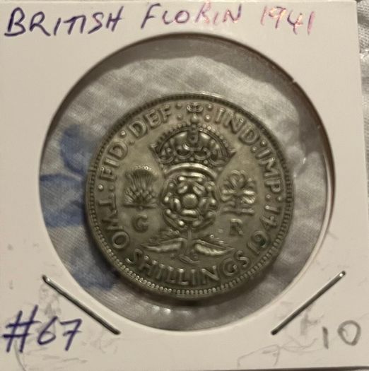 British Florin 1941 (50% Silver)