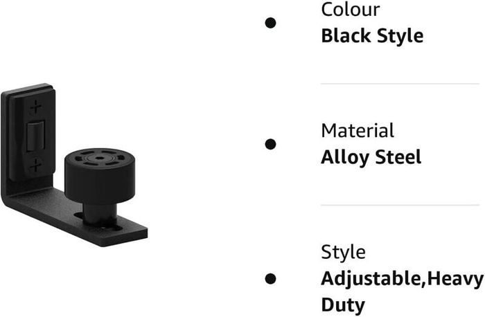 Sliding Barn Door Adjustable Floor Guide Wall/Door Bottom Guide Black