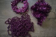Lovely Christmas tree decor purple