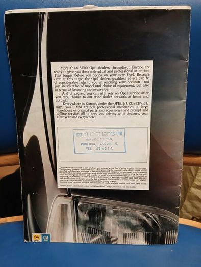 Opel 1988 brochure