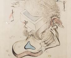 Salvador Dali Signed Etching, Les Tiroirs 1967.