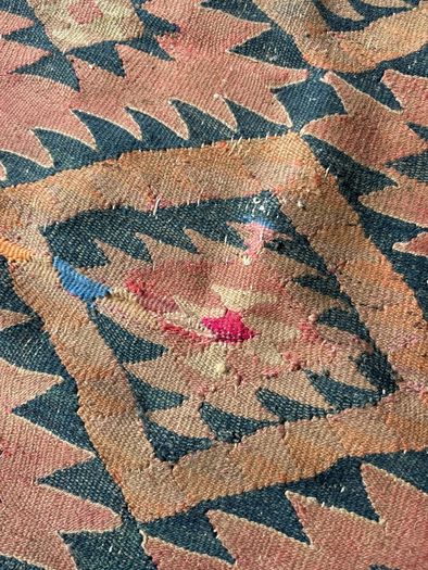 Large Antique/Vintage Hand-Woven Anatolian Kilim Runner (270cm x 133cm)