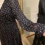 Whistles Dress navy & pink polka dot wrap Image 2