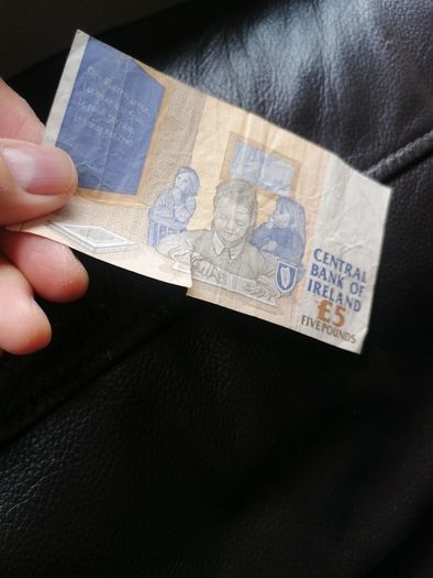 1999 Ireland Five Pound Banknote