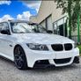 Bmw E90 E91 4dr Facelift Lci 08-11 Gloss Black Front Splitters, Spats , Spoiler Lips Image 2