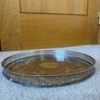 mid-20th century round silver-plated gallery tray Image 2
