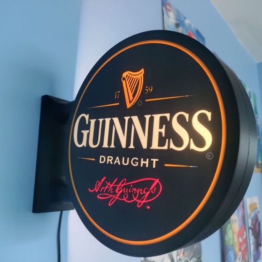 Guinness wall sign light box