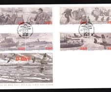 2004 Isle of Man 60th Anniversary of D-Day Commemorative Stamps First Day Cover (FDC)