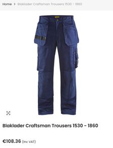 Blaklader Blue/Navy Work Trousers C52 available