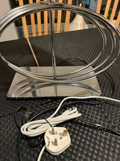 Elegant Black & Silver Table Lamp