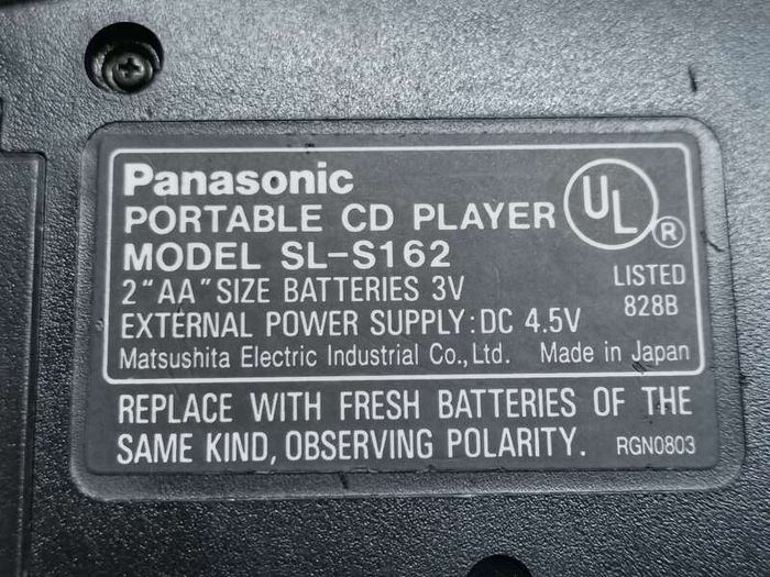 Panasonic SL-S162 Portable CD Player