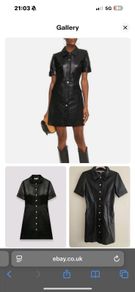 Maje real leather dress size 8 new with tags
