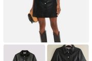 Maje real leather dress size 8 new with tags