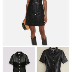 Maje real leather dress size 8 new with tags