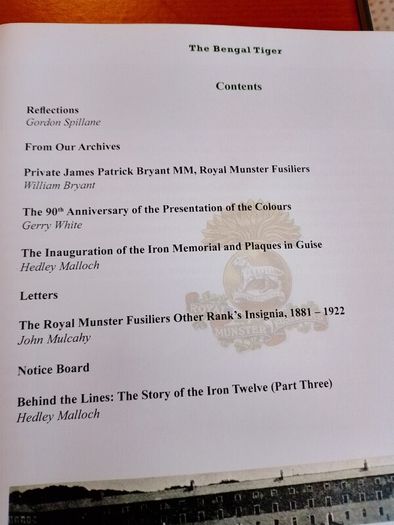 Royal Munster Fusiliers Journal WW1/Military/War 2012