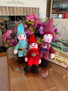 Vintage knitted dolls