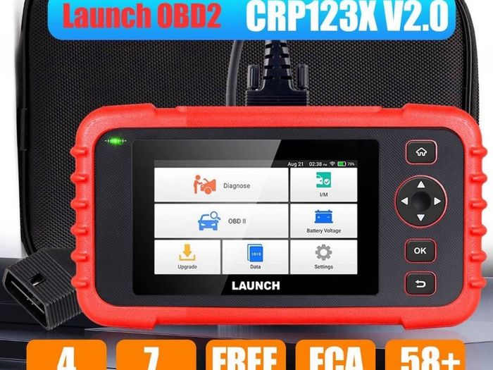 2026 Launch CRP123X v3.0 is the 4-System Diagnostic Code Reader For Engine, ABS, Airbags and Automatic Transmission. Has 7 Service Functions: Oil Reset, SAS Reset, Elec. Throttle Adaptation, ABS Bleeding, BMS Reset, DPF Regen.for cars and vans