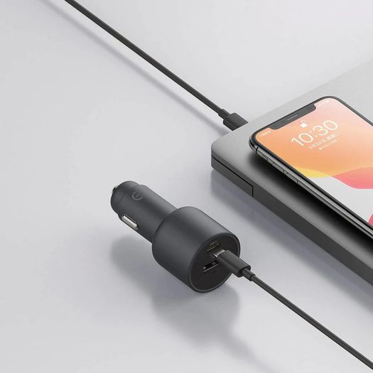 Xiaomi Mi 100W PD/PPS/QC4.0 Dual USB Mobile/Tab/Laptop Super Fast Car Charger + 1M USB-C PD 100W Charging Cable (Brand New/Warranty)