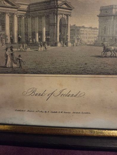1817 Engraving of Bank of Ireland by James Malton