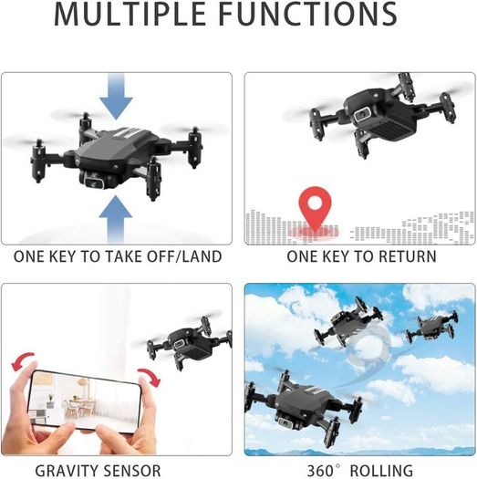 Phone RC Drone Quadcopter with 1080P Camera 3D Flips Gesture Photo Video Track Flight Altitude Hold Headless Mode Include Carry Bag