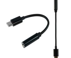 Black USB C Type C to 3.5mm Audio Adapter Cable Headphones Earphone Converter