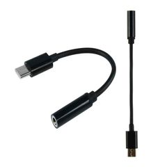 Black USB C Type C to 3.5mm Audio Adapter Cable Headphones Earphone Converter