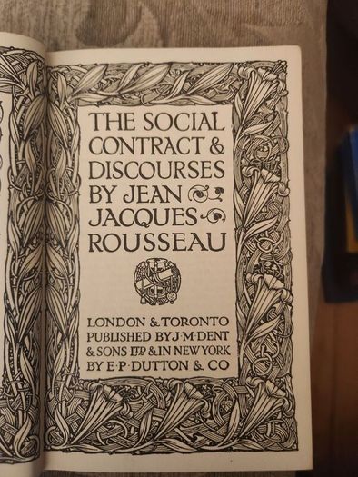 Rousseau's Social Contract, Etc. Translated By G.d.h. Cole, Fellow Of Magdalen College, Oxford. 1932 Hardback In Good Condition. See Photos For Same.