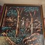 Vintage Haitian Art Painting on Fabric - Signed Image 10