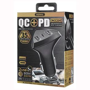 Remax Rcc214 Dual Car Charger + Type C Port