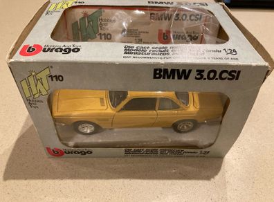 BMW 3.0 CSI scale 1/24 year 1977 Rare Burago
