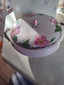 Franciscan Made In England Desert Rose Serving Bowl/ Lid 2 Pc Set 8 In Diameter Pink Floral