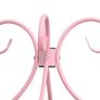 Canopy Bed Frame Pink Metal 100x200 cm Image 3