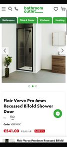 verve 900mm shower door