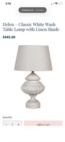 Helen Classic White Wash Table Lamp