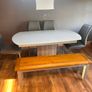 Extendable Dining Table, 4 Chairs & Bench-Delivery Available Image 2