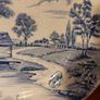 Fabulous Vintage Arklow Pottery Blue and White 9 Inch Wall Plate in an Classic Style Landscape Pattern with a Country Scene Image 4