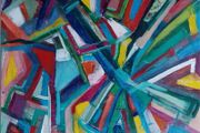 Original brutalist painting original abstract painting