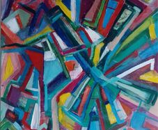 Original brutalist painting original abstract painting