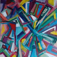 Original brutalist painting original abstract painting