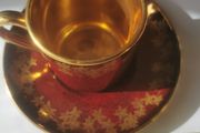 Crown Devon red lustre Cup and Saucer