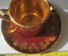 Crown Devon red lustre Cup and Saucer